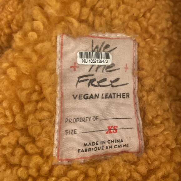 Free People We the Free Kaja Bonded Vegan Jacket Shearling Sz XS - Picture 4 of 5